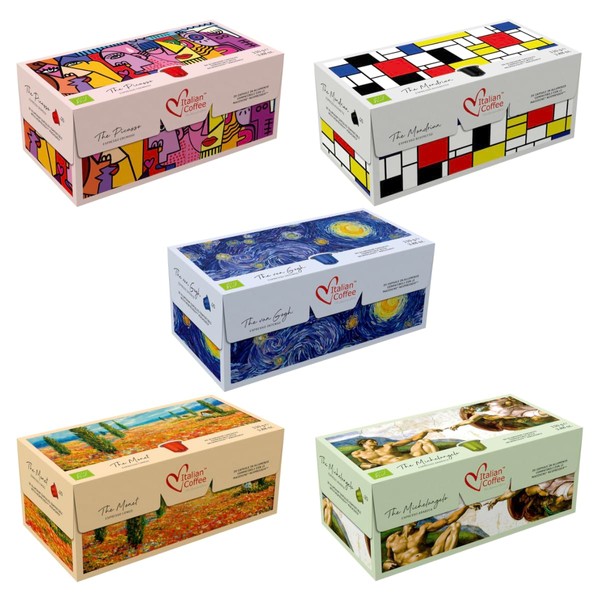 ITALIAN COFFEE Espresso pods compatible with Nespresso Original machines, Aluminum