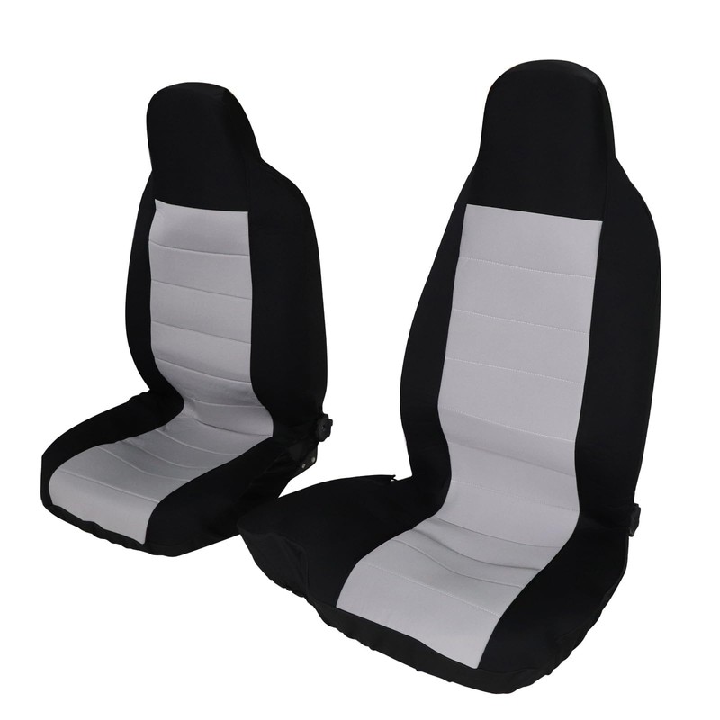 Priprilod 2Pcs Front Black & Gray Cloth 60/40 High Back