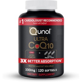 Qunol CoQ10 100mg Softgels, Ultra CoQ10 100mg, 3x Better Absorption, Antioxidant for Heart Health & Energy Production, Coenzyme Q10 Vitamins and Supplements, 4 Month Supply, 120 Count