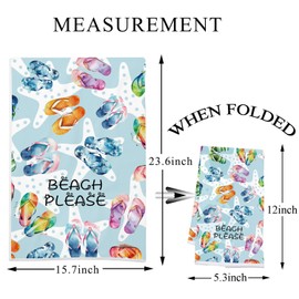 PLITI Beach Kitchen Towels Beach Lover Gift Beach Please Gift Beach Themed Gift Beach Summer Travel Trip Gifts Vacation Gift (Beach Please TWU)