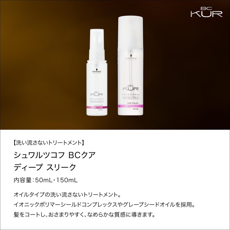 BCKUR BC Deep Sleek Oil Type Leave in Treatment Salon