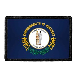 Kentucky State Flag - Color Morale Patch | Hook and Loop Attach for Hats, Jeans, Vest, Coat | 2x3 in | by Pull Patch