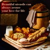 FillTouch 12 Pcs Bamboo Wicker Serving Trays 16.93 x 13