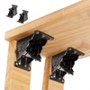 DXIA 2 Pack Folding Lock Extension Table Bed Leg Feet