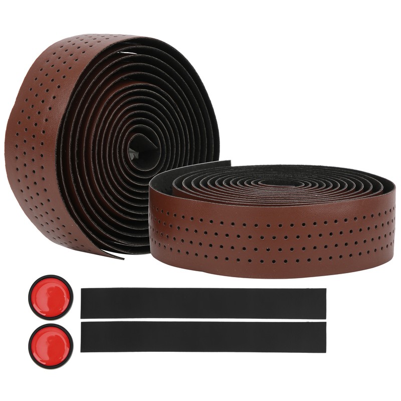 2Pcs Cycling PU Leather EVA Handlebar Belt Road Bike AntiSlip