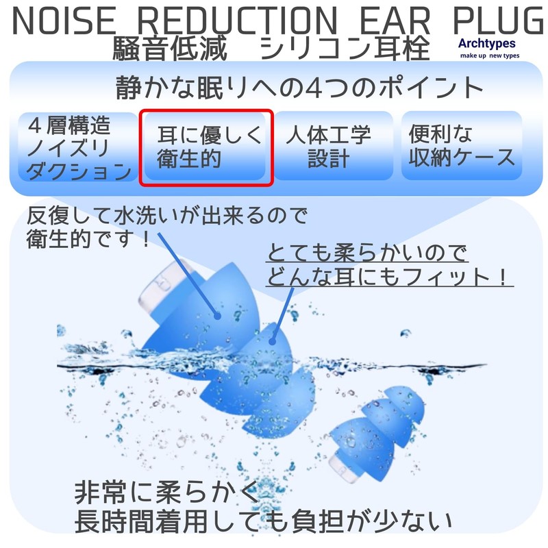 Archtypes Ear Plugs for Kids Small Live Hearing Sensitive Sleep,