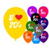 I Love 70's Party 12" Latex Balloons Decorations for Birthday
