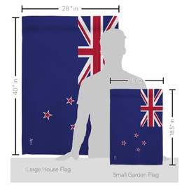 Americana Home & Garden FK140168-BO New Zealand World Nationality Decorative Vertical Kit, House & Garden Flags Set w/Flagpole, Multi-Color