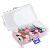 Fcozpjk 50PCS Chrome Nail Powder Applicator Brushes With Storage Box
