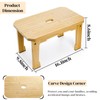 ZAVOOS Bamboo Step Stool, Sturdy Bedside Step Stool with Non-Slip