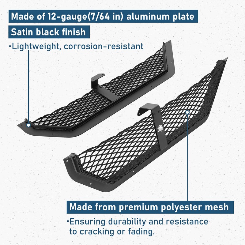 Hooke Road Front Door Pocket Storage Mesh Cargo Net for
