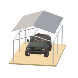 Carport Cover 12' x 20' Cut Size, 11'6" x 19'6" Finish Size Replacement Heavy Duty Canopy Tarp Tent White or Silver, Only Cover (White 12x20)