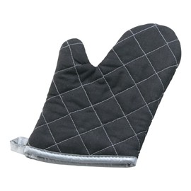 TKG Corporation AOC2704 Potholder Mittens, 10.2 inches (260 mm), Black, Cotton, Made in Japan 