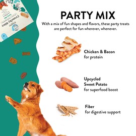 Shameless Pets Crunchy Dog Treats Party Mix Variety Flavors 10oz Size