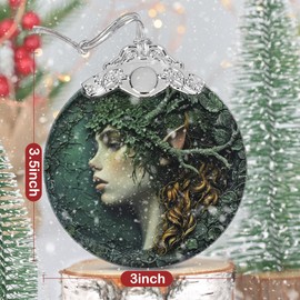 3" Stained Glass Ornaments for Christmas Tree, Christmas Ornament, Christmas Decoration, Christmas Ornaments Clearance, Heirloom Keepsake, Gift Exchange, Gift Idea, Bauble Present - Enchanted Fairy