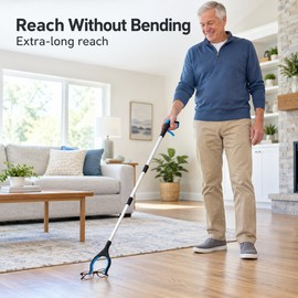 Reacher Grabber Tool – Extra Long Lightweight Magnetic Claw Pick Up Tool for Trash and Hard-to-Reach Items