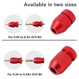 Adjustable Drill Stop Collar, Aluminum Alloy Wood Drill Bit Depth Stop, for 1-5mm/0.08-0.2, or 6-11mm/0.24-0.43 (For 0.04 to 0.2in Drill Bit)