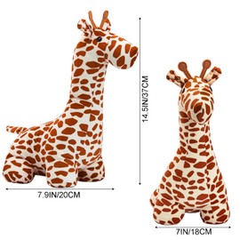 SANFERGE Cute Decorative Door Stopper for Home and Office Floor Door Stops, Fabric Animal Weighted Heavy Wall Protectors,Giraffe