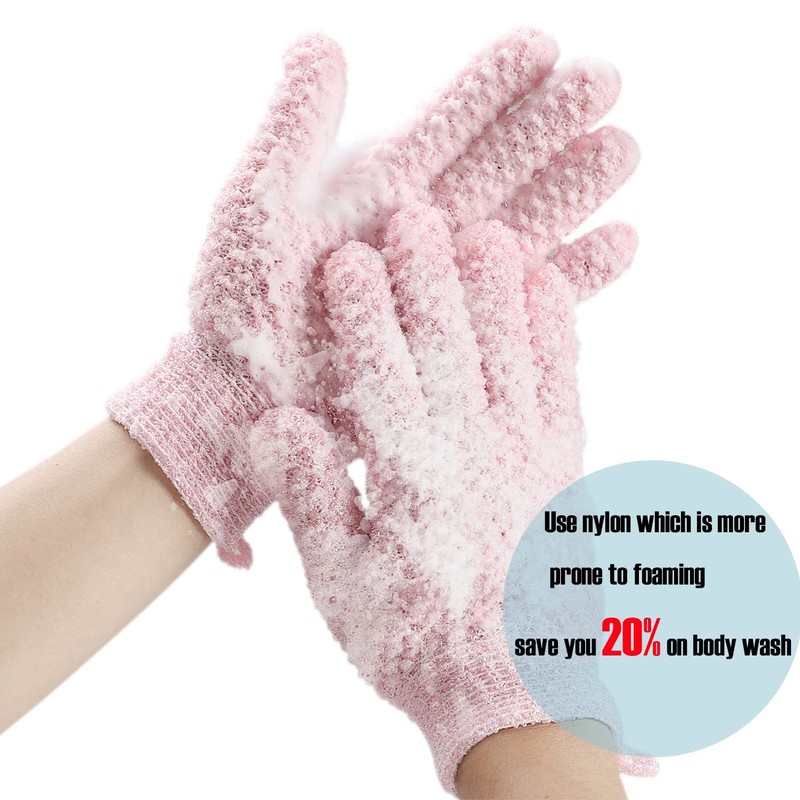 Exfoliating Gloves, Exfoliating Wash Gloves for Body and Face, Dead