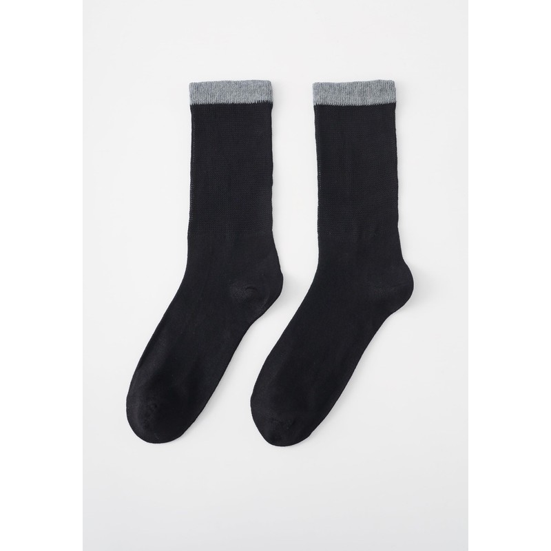 Yomandamor Men's Business Socks, Medium Cylinder, Black, 6 Pairs Set,