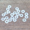 HELIFOUNER 500 Pieces M2 White Nylon Flat Washers, Plastic Washers,
