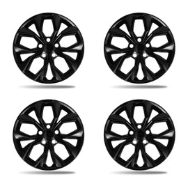Paanlok Aerospace-Grade ABS Hubcaps for 2023-2025 CR-V | 17in Steel Wheel Covers 4-Pack | OEM Style Design + Anti-Rust Coating & IPX4 Waterproof (Gloss Black)