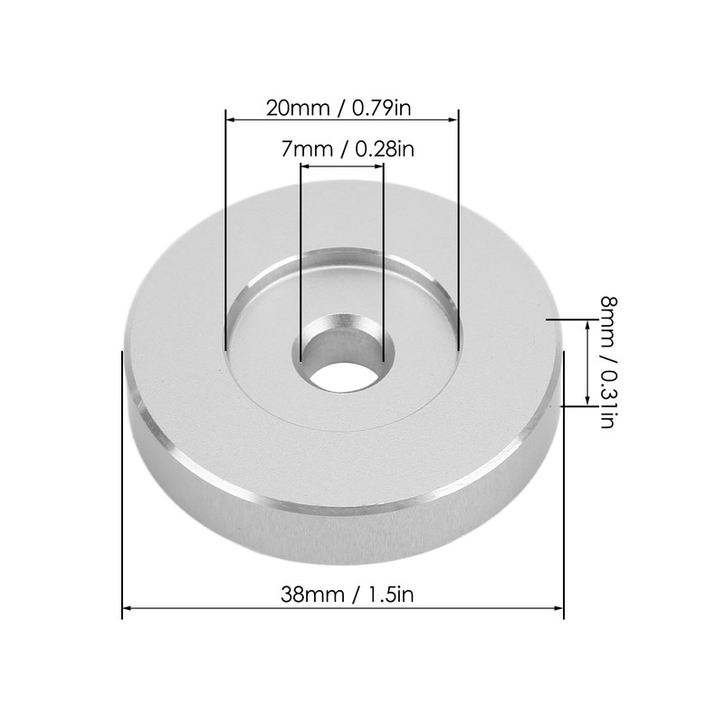 Phonograph Record Adapter Metal Turntable Disc Accessory Replacement Part Silver