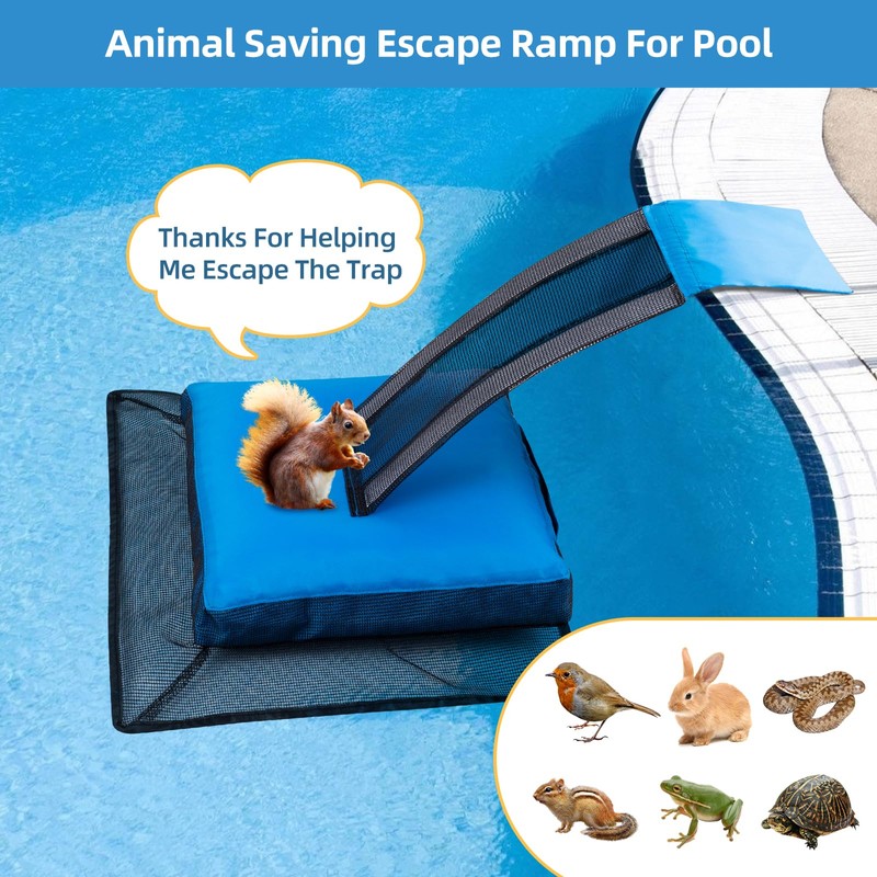 HKZ Pool Frog Animal Escape Ramp - Pool Critter Frog