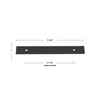 GlideRite 7-1/4" Squared Backplate 5-1/16" 128mm Center-Center, Matte Black -