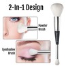 BeautiHome Makeup Brush -2-in1 Eye Blending & Powder Brush -