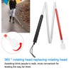 Rotating Head Folding Blind Cane Walking Stick with Red Reflective