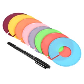 PATIKIL Clothes Dividers 24 Pack Blank Clothing Rack Size Sorting Wardrobe Round Separator with Marker Pen, Multicolor