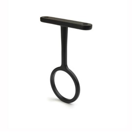 TAG Hardware Premium Round Wardrobe Tube Suspended Center Closet Rod Support Bracket with Installation screws for Standard 1-5/16" Diameter Closet Rods (Matte Black)