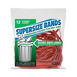Supersize Bands, 12", 18/PK, Red, Sold as 1 Package, 18 Each per Package