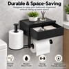 Wall-Mounted Toilet Paper Holder with Drawer – No-Drill Bathroom Tissue