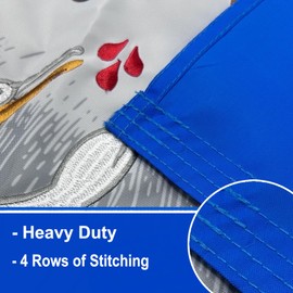 Bradford Embroidered Louisiana State Flag 4x6 feet Outdoor, Heavy Duty LA Louisiana Flags Made in USA, State of Louisiana Flag with 2 Brass Grommets for Outsides