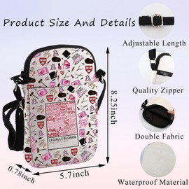 PLITI Elle Woods Gift Law Student Graduation Gift What Like It's Hard Elle Woods Quote Crossbody Bag (What Hard ZCbagCA)