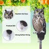 OffiCreative 2Pack Reflective Fake Owls Hanging Decoration Garden Owls Scarer