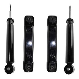 Detroit Axle - Front Shock Absorbers + Lower Control Arms Replacement for 1999-2004 Jeep Grand Cherokee [Exc. Electronic or Up Country Sus.] - 4pc Set