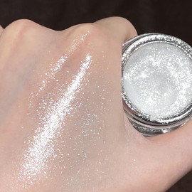 KARLOR Flüssig Highlighter Augen Glitzer, cremig Lidschatten mit Schimmer Gesicht Highlighter Makeup Perlmutt Glitzer cremige Glitter flüssiger Schimmer Highlighter Wange Gesicht（02#）
