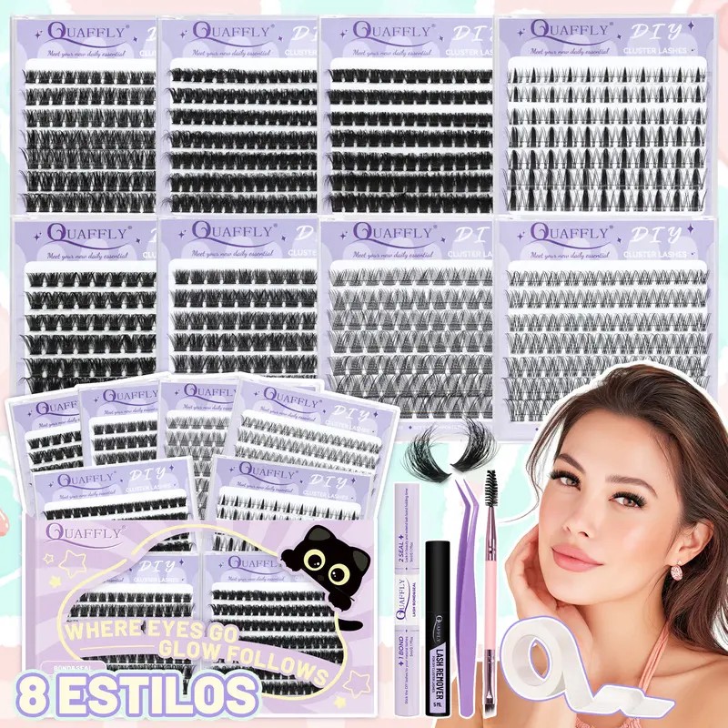 Kit De Extensiones De Pestañas De 8 Estilosgran Capacidad