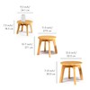 GOBAM Bamboo Step Stool, 7.3 inches - Sturdy Foot Stool