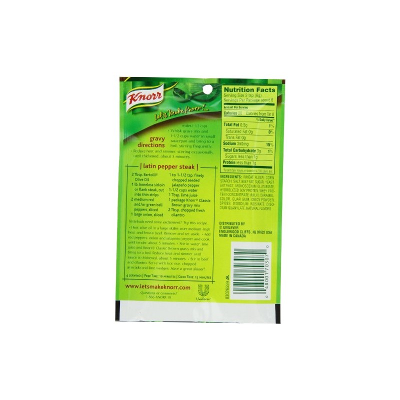 Knorr Gravy Mix, Classic Brown, 1.2 oz