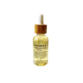 ADRIANNE K HYALURONIC ACID SERUM. HYDRATING+ANTI AGING SKIN TREATMENT. NO PARABENS, PHTHALATES. CRUELTY FREE, 1 FL OZ