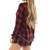 Artfish Women Christmas Pajama Set Shorts Soft Buffalo Plaid Loungewear