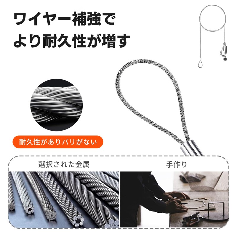BaraRose Picture Rail Wire Wire Hook Hook Set with Free-Swinging