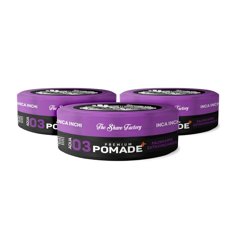 the shave factory Premium Pomade 150ml 03 Fauxhawk Extravaganza with