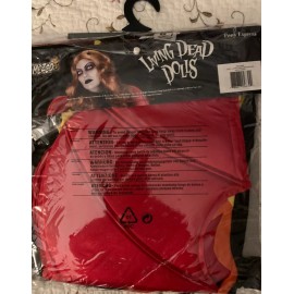 Pony Express LIVING DEAD DOLLS INFERNO Women's Costume Adult Small 6-8 Wings Horns MEZCO NIP