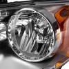 HECASA Pair Headlight Headlamp Chrome Housing Clear Lens Compatible With