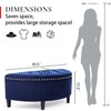 Joveco Storage Bench Half Moon PU Leather Button Tufted Ottoman